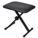 Height-Adjustable Piano Stool - Robust Steel X-Frame Construction - Black - Foldable Design - Non-Slip Rubber Feet_desvips.com