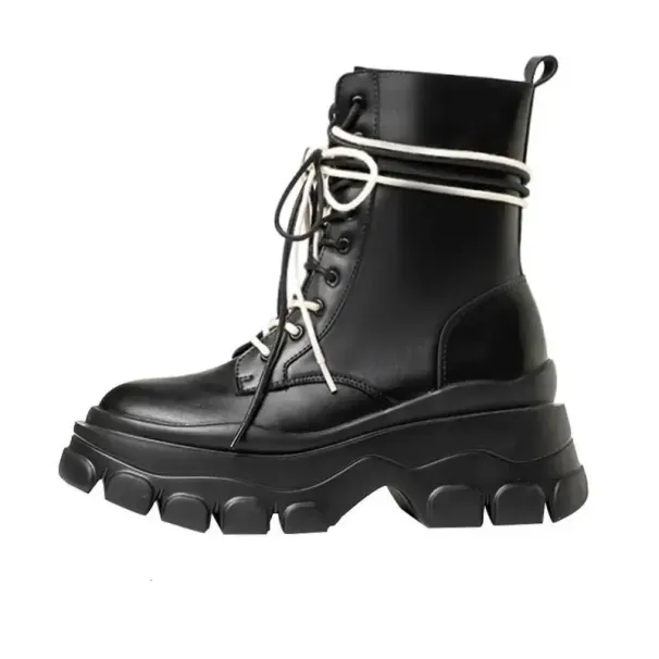 Booties Cute Pink Footwear Female Ankle Boots White Punk Style Kawaii Short Shoes For Women Combat Demi-season Sale Pu_desvips.com