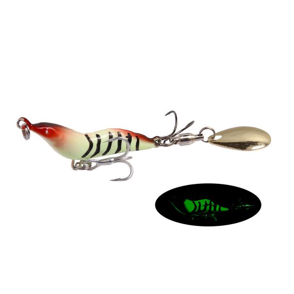 1 Pcs 9g 4cm Metal VIB Shrimp Bait Trolling Spinnerbait Sinking Cebos With Sequin Spoon Fishing Lure Cucharillas De Pesca_desvips.com