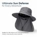 UPF 50+ UV Protection Neck Flap Wide Brim Bucket Hat For Men Women Safari Hiking Fishing_desvips.com