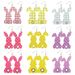 Cross-border 9-piece Easter Bunny Earring Set With Colorful Striped Printed Bunny-shaped Acrylic Earrings_desvips.com