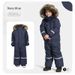 Kids' Waterproof Ski Suit With Reflective Strips - Windproof Thermal Snowsuit For Boys & Girls - Unisex Winter Sports Wear (110-160cm)_desvips.com