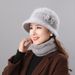 Middle-aged Elderly Women's For Autumn And Winter, Fleece-lined, Warm, Windproof, Knitted Wool Hat, Granny Rabbit Fur_desvips.com