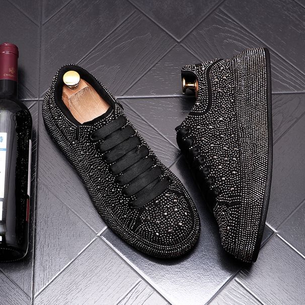 Autumn Winter Sponge Cake Korean Version, Trendy And Fashionable Rhinestone Thick Soles, Elevated Inner Height, Casual_desvips.com