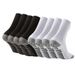 Professional Men's Mid Calf Soccer Socks Silicone Anti-Slip Training Socks Thickened Terry Cloth Sole Breathable Sweat Wicking Running Socks_desvips.com
