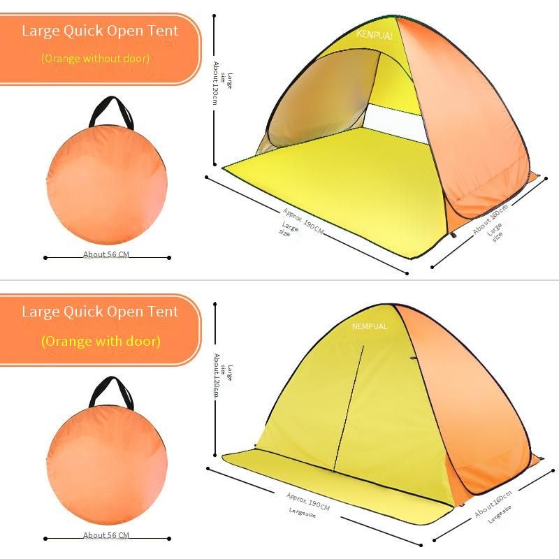 2 Second Pop Up Beach Tent - Automatic Sun Shelter For Outdoor Camping & Picnics_desvips.com