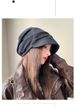 Autumn And Winter Fashion Letters Big Head Circumference Versatile Korean Style Baotou Hat_desvips.com