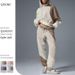 Women's Color Block Hoodie & Jogger Set - Soft Cotton Blend Casual Tracksuit For Running, Gym & Outdoor Activities_desvips.com