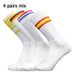 4 Pairs Of Outdoor Sports Breathable Lightweight Non Slip Silicone Striped Cycling Running Socks_desvips.com