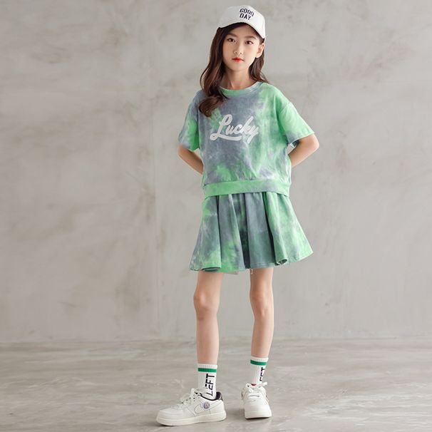 Girls' Summer Sports Outfit 2025, Internet Celebrity Super Stylish Fashionable Children's Clothing, Little Girl's_desvips.com
