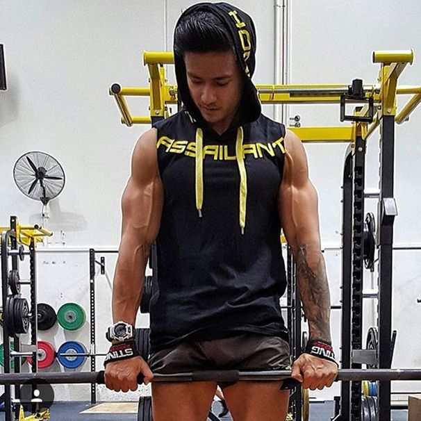 New Cotton Fitness Men's Vest Muscular Men's Brother Sports Vest Slim Elastic Breathable Sports Sleeveless Vest_desvips.com