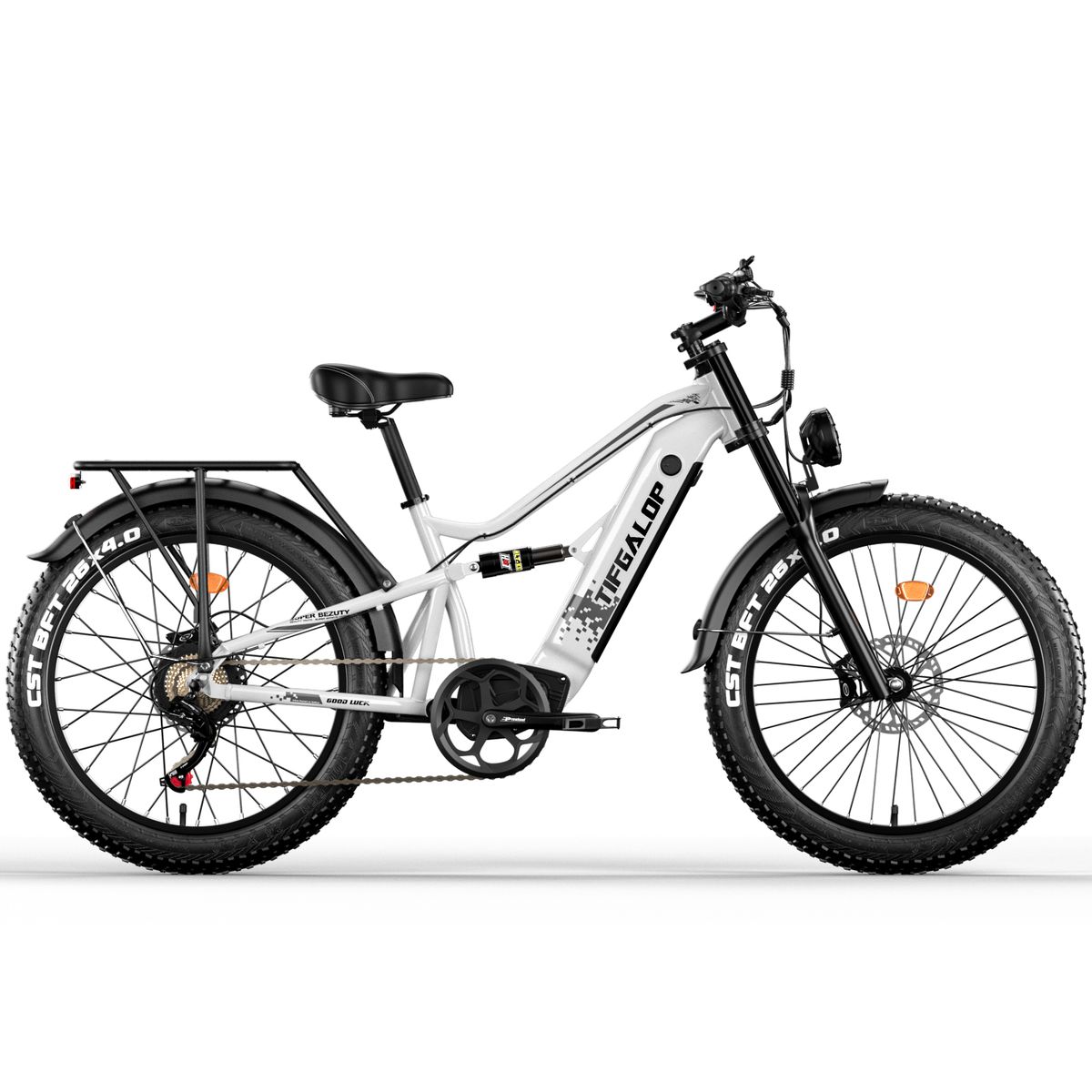 TIFGALOP ES7 City Electric Bicycle 750W 52V19AH Top Speed 32mph 26 Inch Fat Tire Mountain Off Road Electric Bike_desvips.com