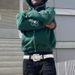 Fashion Spring New Letter Zipper Print Slim Fit Hooded Long Sleeve Sweatshirt_desvips.com