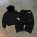 Spring 2027 Fashion European-USA Style Tracksuits Women/Men Long Sleeve Hooded Sweatshirts + Elastic Brand Mid Waist Sweatpants Two-Piece Casual Suits_desvips.com