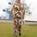Women's Clothing new long sleeved leisure vacation two piece suit INS loose printed pocket solid suit_desvips.com