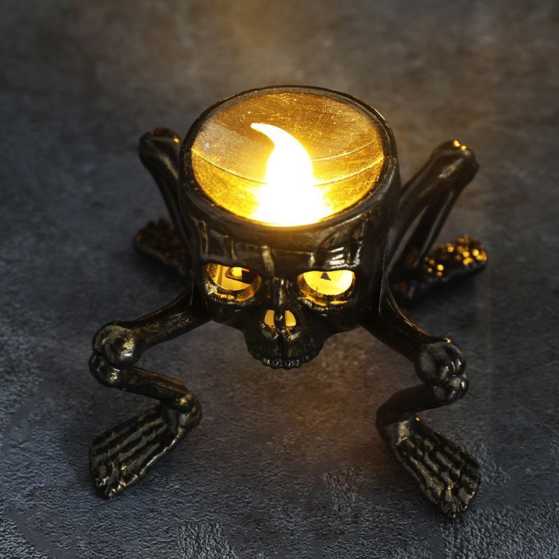 New Hand Atmosphere Decoration Props Skull Foot Night Light Halloween Candle Lamp_desvips.com