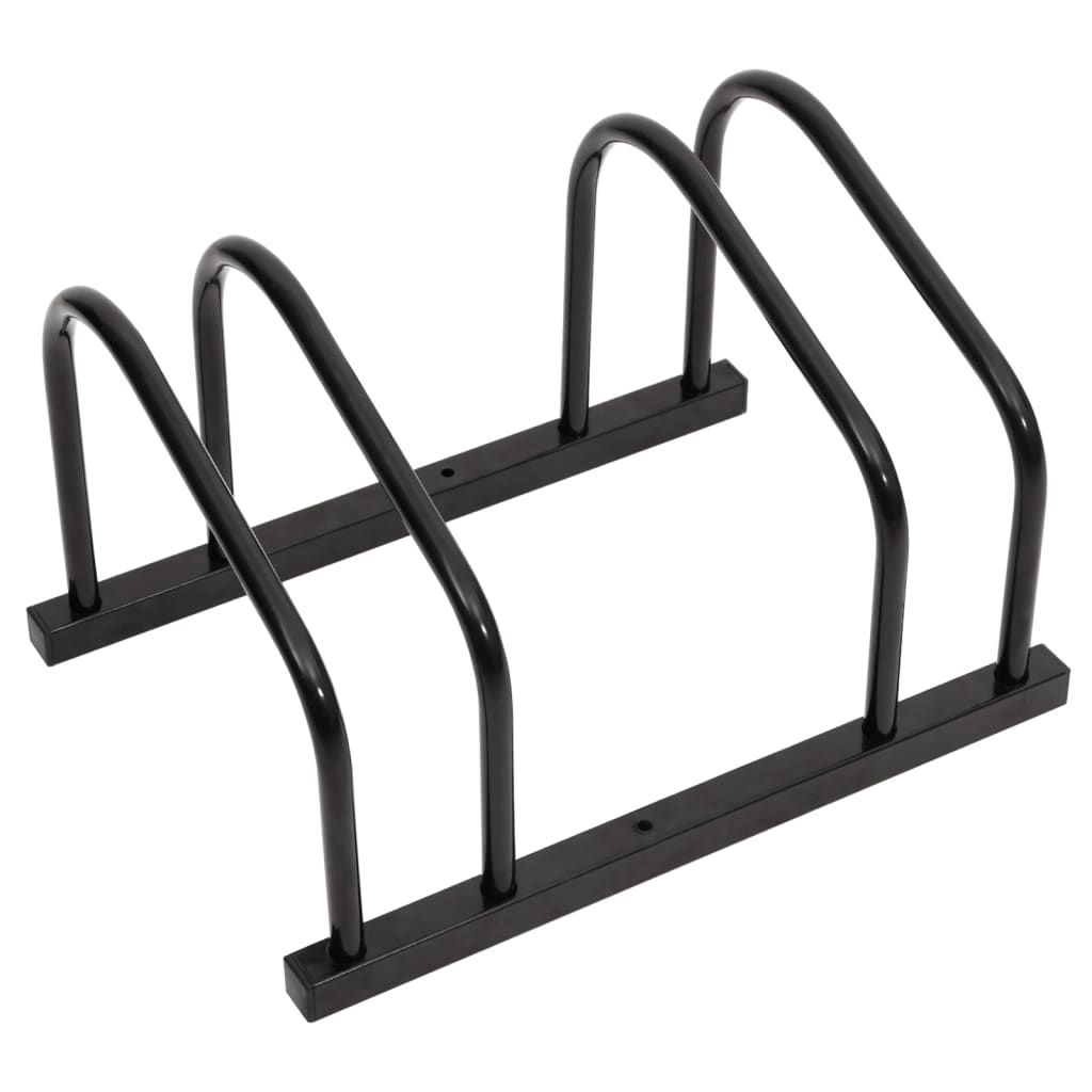 Galvanized Steel Bicycle Rack - Durable Storage Solution For Families & Businesses - Black/Silver - Various Sizes_desvips.com
