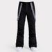 Women's Windproof Waterproof Warm Bib Outdoor Thickened Double Single Board Ski Gear Cotton Snow Pants_desvips.com