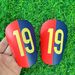 Shin Guard Red And Blue Straight Spelling Number 19 Extra Small Football Shin Pads Mini Mini Shin Pads Training Supplies_desvips.com