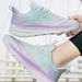 Women's Sneakers - Breathable Knit Running Shoes With Thick Soft Sole For Summer, Spring & Fall - Casual Streetwear With Cushioned Midsole & Round Toe_desvips.com