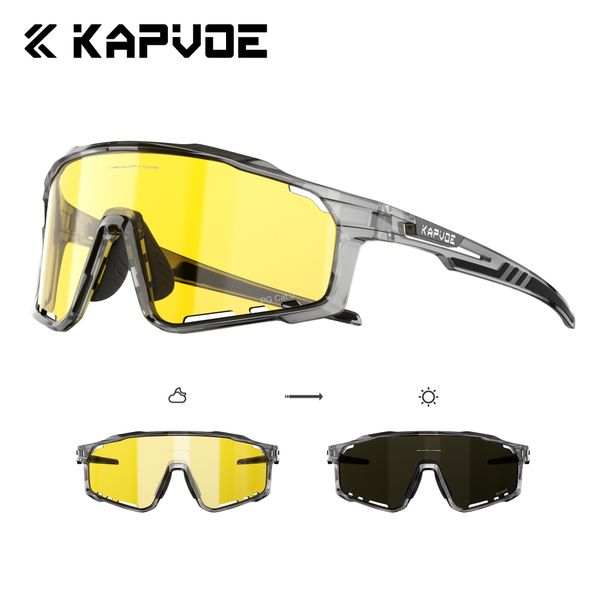 Kapvoe Hot Photochromic Polarized Sale Night Vision Sunglasses Travel Cycling Glasses Running Driving UV400 Mtb Sports_desvips.com