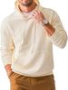 European And American Men's Solid Color Long-sleeved Top Casual Pullover Loose Texture Hooded Heavy American Sweatshirt_desvips.com