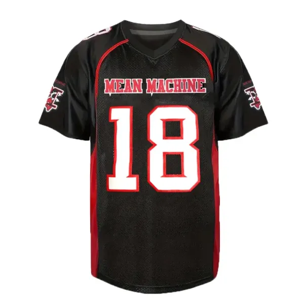 Men's Embroidered American Football Breathable Custom Shirt MEAN MACHINE Training Jersey Soccer Uniform_desvips.com