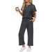 Cross-border 2-piece Set For Women, Fashionable Casual Summer Travel Vacation Outfit, Short-sleeved Wide-leg Pants Set,_desvips.com