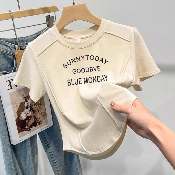 Plus Size Women's New Loose Fit Short Sleeve T-Shirt, Slimming And Belly Covering, Versatile Summer Thin Top For_desvips.com