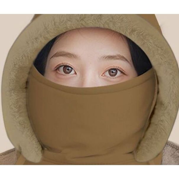Ali Autumn Winter New Fleece-Lined Thickened Warm Cold-Proof For Men And Women Outdoor Riding Face Mask Neck Warmer_desvips.com