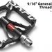ROCKBROS Bicycle Pedals, 9/16" Aluminum Flat Platform MTB Pedals_desvips.com