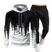 couple's veet hoodie set kapok print sweatshirt & joggers | autumn/winter matching outfits_desvips.com
