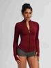 Slim Fit Zip Up Cardigan Knitted Stand Collar Sports Jacket For Autumn/Winter Suitable For Aerobics Running Fitness And Yoga_desvips.com