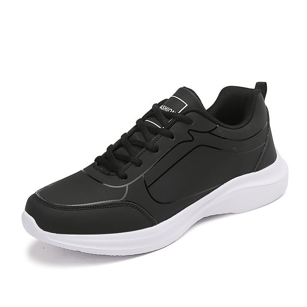 2025 New Lightweight Men Casual Leather Sneakers Non-slip Breathable Male Outdoor Running Lace Up Soft Sport Shoes_desvips.com