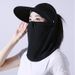 LazyZoom Women, Summer Face Covering, Veil For Riding Electric Bike, Outdoor Sun Hat, UV Protection Visor Hat_desvips.com