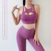 High Waist Double Sided Brushed Yoga Pants Nude Hip Lifting Peach Butt Sports Fitness Chrysanthemum European American Women's_desvips.com