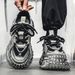 Spring Autumn 2027 Fashion Sneakers Dad Shoes Men PU+Mesh Breathable Tire Bottom Thick Sole Non-Slip Wear-Resistant Running Shoes 39-44_desvips.com