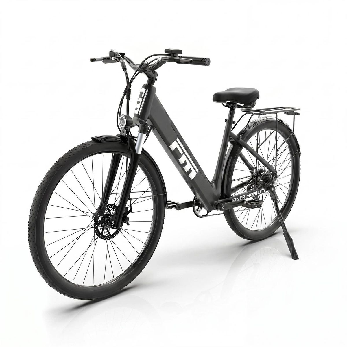 SUNNIGOO M2 PLUS Adult Electric Bike 350W Motor 36V 16.5Ah Removable Battery, 27*2.1 Inch Tires, 25km/h,LCD Display, Urban Commuter Electric Bicycle_desvips.com
