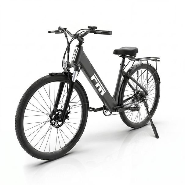 SUNNIGOO M2 PLUS Adult Electric Bike 350W Motor 36V 16.5Ah Removable Battery, 27*2.1 Inch Tires, 25km/h,LCD Display, Urban Commuter Electric Bicycle_desvips.com