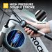 ROCKBROS Bicycle Air Pump, Mini Pump with 320PSI, Compatible with Presta and Schrader Valves, Equipped with Pressure Gauge_desvips.com