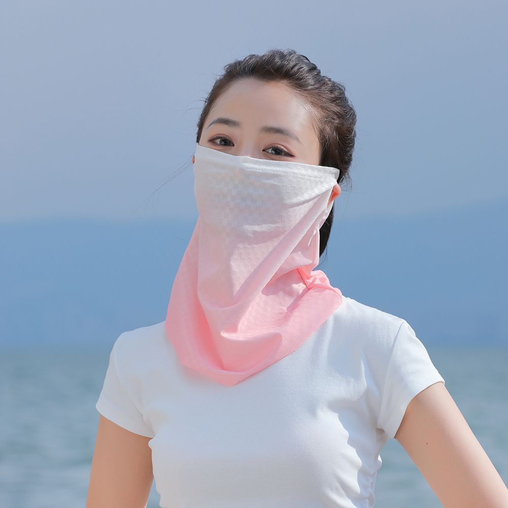Summer Sun Protection Accessory: Breathable Veil For Women, Sun-blocking Neck Trendy Arm Sleeves, Ear-hanging Cover,_desvips.com