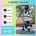 RCB R12 Electric Scooter For Kids Age 6-12, Max 15km/h & 10km, 6.5" Foldable, LED Display, LED Rainbow Light,Two Types Of Braking,Gift For Kids_desvips.com