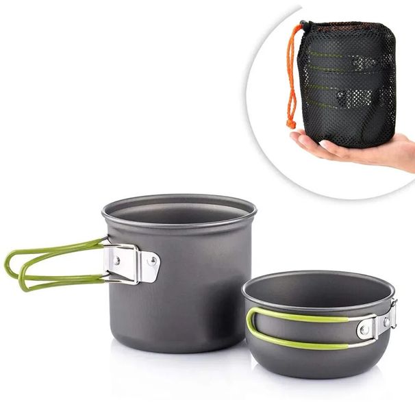 Camping Cookware Mess Kit Ultralight Camping Pot Set Outdoor Cooking Tableware For Hiking Trekking Picnic Fishing Mountaineering_desvips.com
