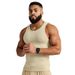 YOUNGLA American Style Summer Knitted Ice Silk Ribbed Fitness Sports Casual Slim Fit Men's Tank Top_desvips.com