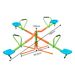 XSS004 Outdoor Playground Four-seat Seesaw For Children, A 360-degree Rotatable Sturdy Plastic Seat Seesaw Suitable For Kids Aged 3 And Above_desvips.com