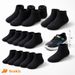 10 Pack Seamless Athletic Soft Cotton Quarter Ankle Socks For Boys Girls Youth 4 14 Years, Ideal For Sport & School_desvips.com