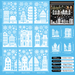 Christmas Stickers Christmas House Decals White Christmas Snowflake Mall Window Glass Decoration Stickers_desvips.com