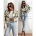 Women's Clothing New 2024 Fashion Suit Collar Plaid Printed Wool Coat_desvips.com