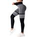 Women's High-Waisted Striped Sports Leggings Quick Drying Fitness Yoga Wear European American Style Outdoor Running Pants_desvips.com