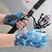 Outdoor Cycling And Lure Gloves, Three Finger Design, Non Stick Bait, Fishing Equipment, Wear Resistant, Non Slip, Ice Silk Breathable_desvips.com